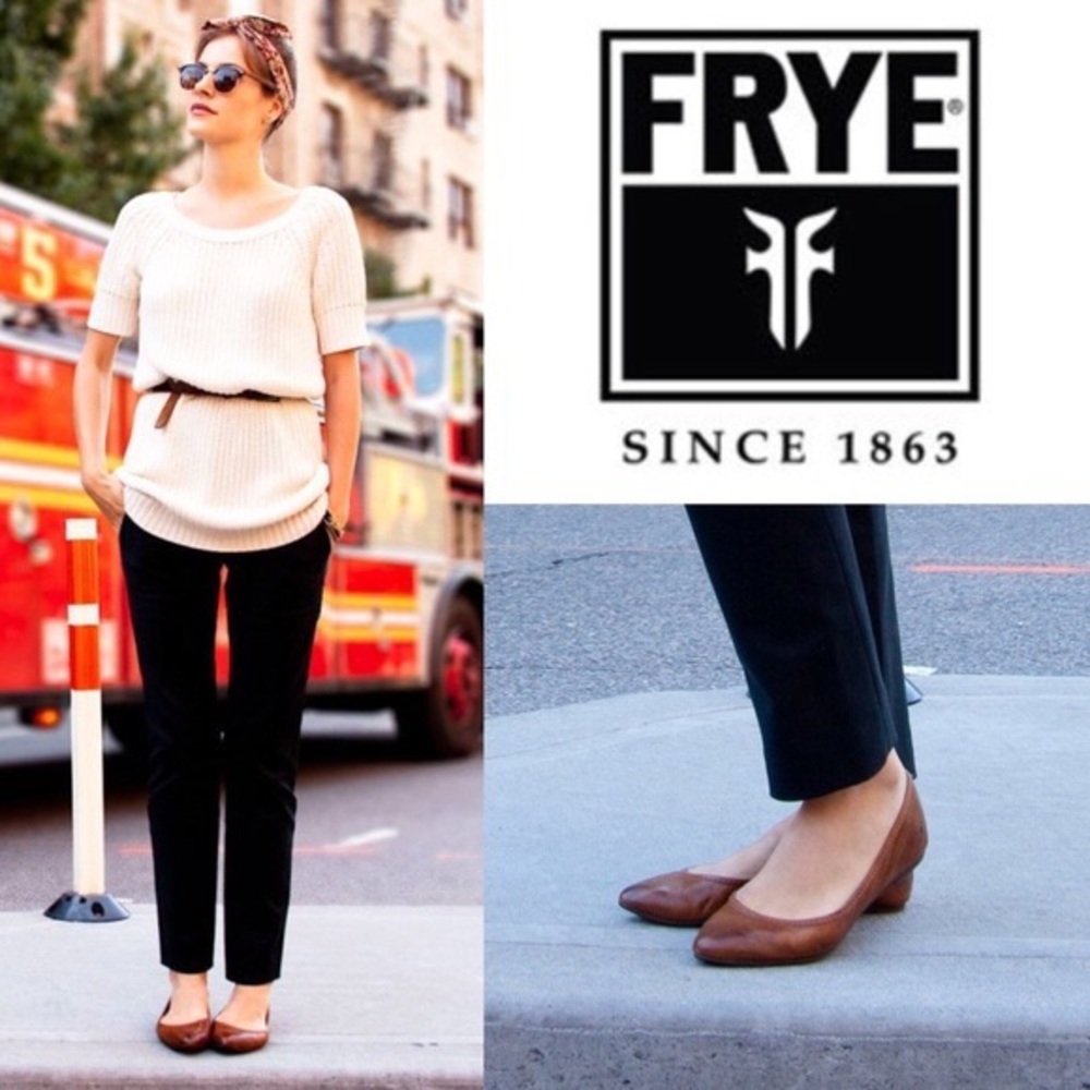 Frye Regina Leather Ballet Flats - 8.5